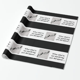 Papel De Presente Quadro-Alcalão - Rena - Preto/Branco