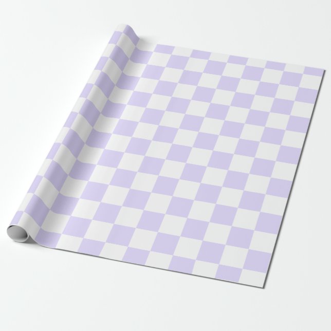 Papel De Presente Quadro de controlo branco e roxo elegante (Desenrolado)
