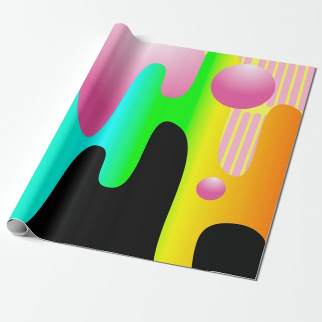 Papel De Presente quadro de ilustração com design com o desenho em c (Desenrolado)