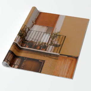 PAPEL DE PRESENTE QUADRO DE JANELA DE MADEIRA MARCADA COM PLANTAS VE