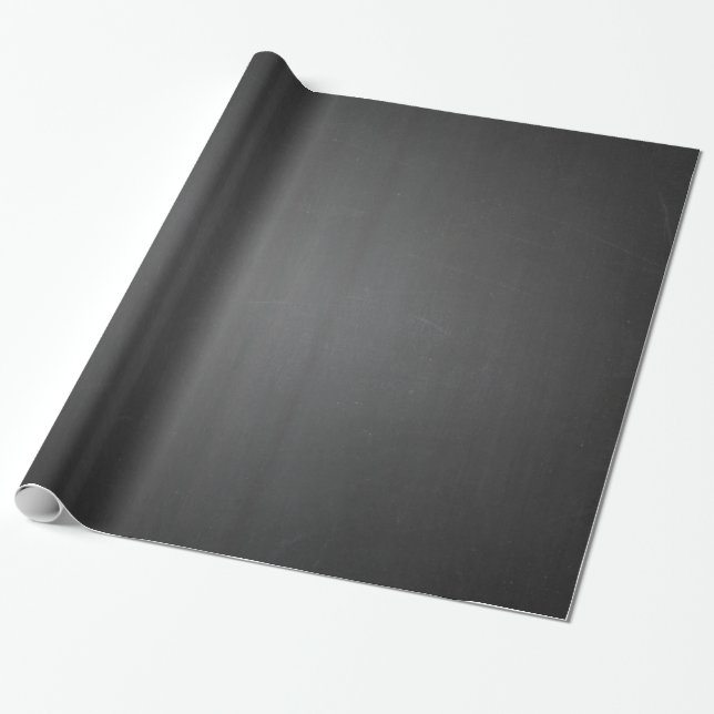 Papel De Presente Quadro preto rústico impresso (Desenrolado)