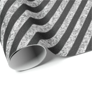 Papel De Presente Quadros Alcoólicos Pretos - Linhas Brancas