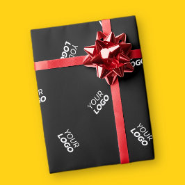 Papel De Presente Qualquer logotipo ou imagem carregada | Padrão dis