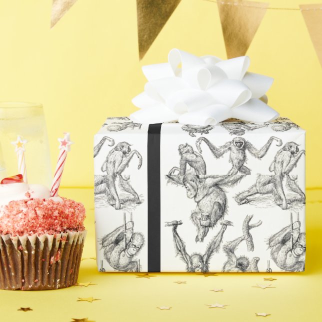 Papel De Presente Qualquer macaco de Orangutan (Festa de aniversário)