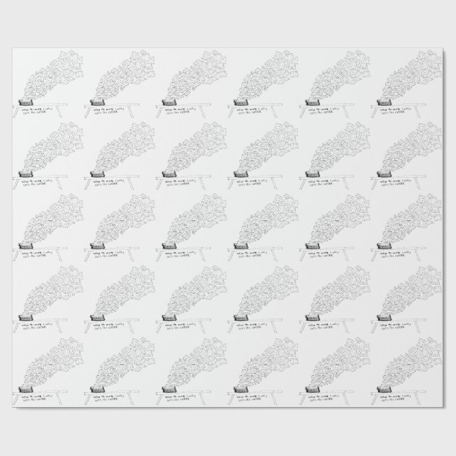 Papel De Presente Quando a Musa Finalmente Toma Seu Café (Aberto)