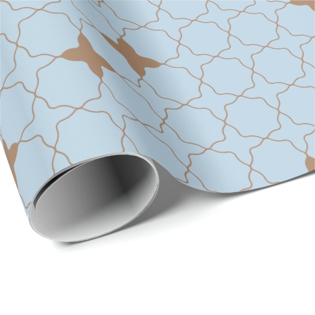 Papel De Presente Quatrefoil Geometric Pattern Wrapping Paper (Ponta do rolo)