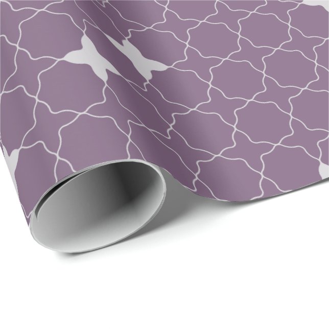 Papel De Presente Quatrefoil Geometric Pattern Wrapping Paper (Ponta do rolo)