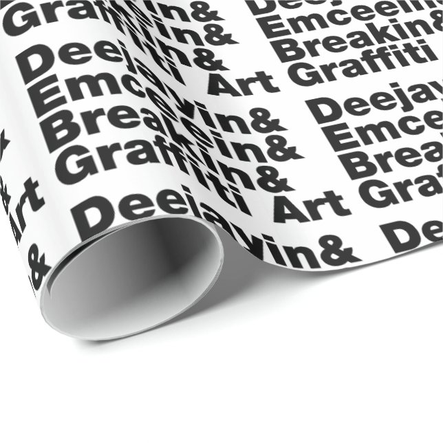 Papel De Presente Quatro elementos de Hip Hop (Ponta do rolo)