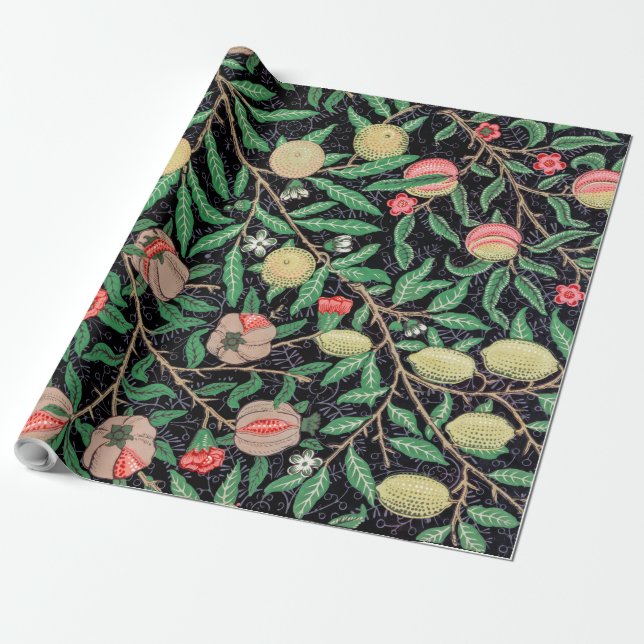 Papel De Presente Quatro Frutas, William Morris (Desenrolado)