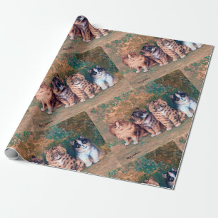 Papel De Presente Quatro Kittens, Louis Wain