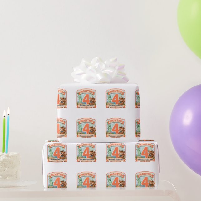 Papel De Presente Quatro Meses ao Redor do Mundo (Presentes para festas)