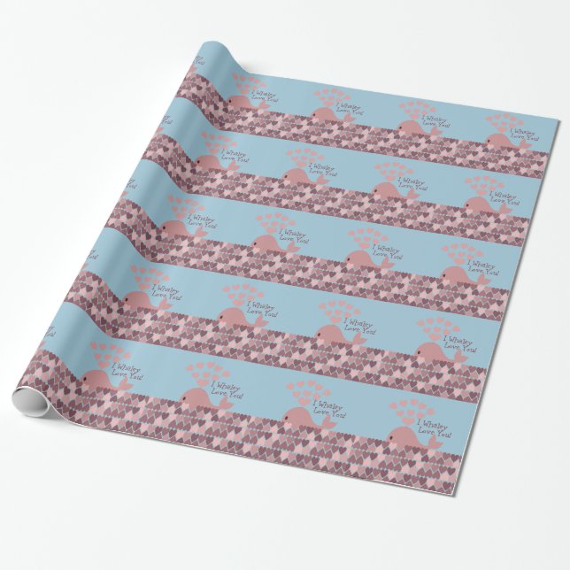 Papel De Presente Que bom que eu te amo! design (Desenrolado)
