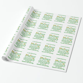 Papel De Presente Que Deus Lhe Conceda Muitos Anos Bênção Irlandesa 