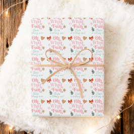 Papel De Presente Que primeiro aniversario de festa de Natal diverti