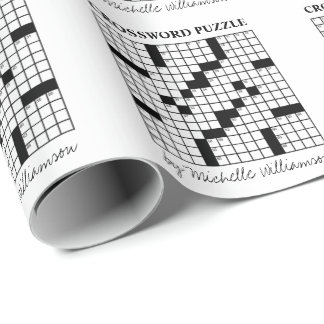 Papel De Presente Quebra-cabeça Personalizado Preto e Branco Diverti