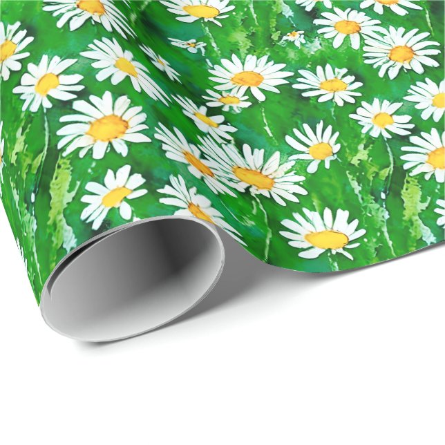 Papel De Presente Quebra d'água em um Campo Verde (Ponta do rolo)