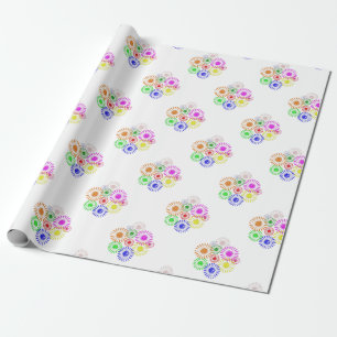 Papel De Presente Quebra de Flor Distante