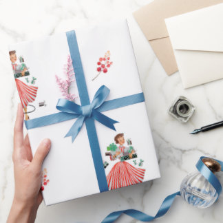 Papel De Presente Quebra de Natal do Estilo Retro