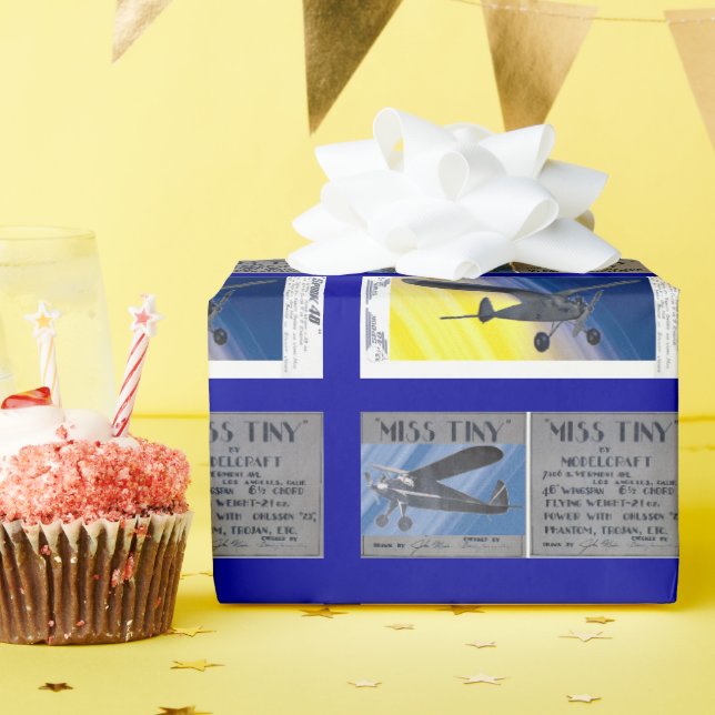 Papel De Presente Quebra de Presente - Aviões Modelo Antigos (Festa de aniversário)