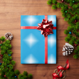 Papel De Presente Quebra de Presente - Brilho White Star em Azul