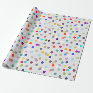 Papel De Presente Quebra de Presente Colorida Confetti Impressão Al