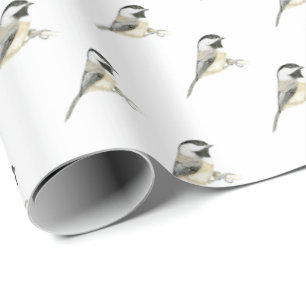 Papel De Presente Quebra de Presente de Chickadee