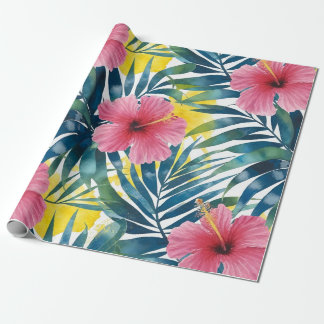 Papel De Presente Quebra de Presente de Explosão de Aquarela Tropica