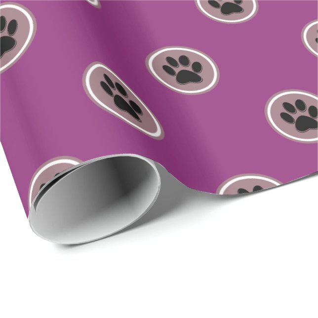 Papel De Presente Quebra de presente de mão (Mocha/Plum) (Ponta do rolo)