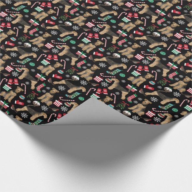 Papel De Presente Quebra de Presente de Natal Airedale (Ponta)