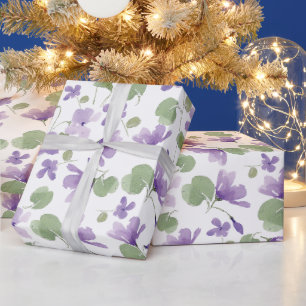 Papel De Presente Quebra de Presente de Violetas Doce