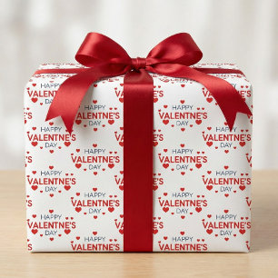 Papel De Presente Quebra de Presente do Coração do feliz dia de os n