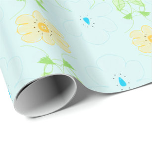 Papel De Presente Quebra de Presente do Designer com Folha de Pastel