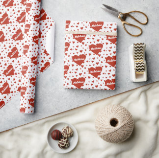 Papel De Presente Quebra de Presente do Namorados de Nome Personaliz