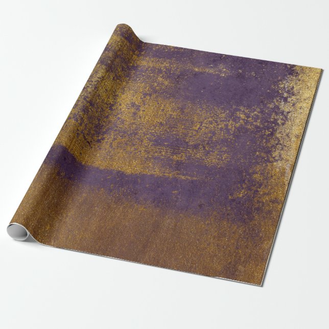 Papel De Presente Quebra Dourada de ameixa com roxo (Desenrolado)