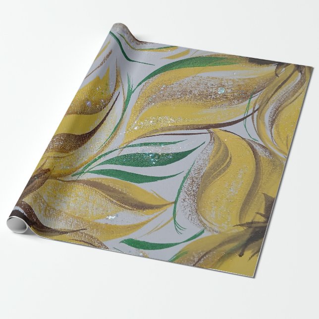 Papel De Presente Quebra Floral de Presente (Desenrolado)