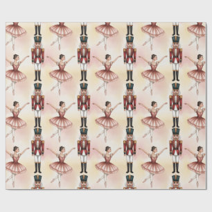 Papel De Presente Quebra-Nozes e dançarina de ballet na moda     
