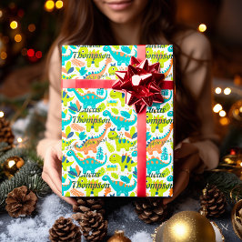 Papel De Presente Quebra personalizada de presentes no dinossauro Ka