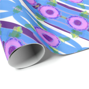 Papel De Presente Quebra-pontas de presente com padrão rosa e azul