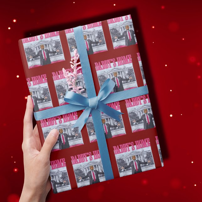 Papel De Presente Quebra-pontas do Presente Rosa da Armadilha do pai (Criador carregado)