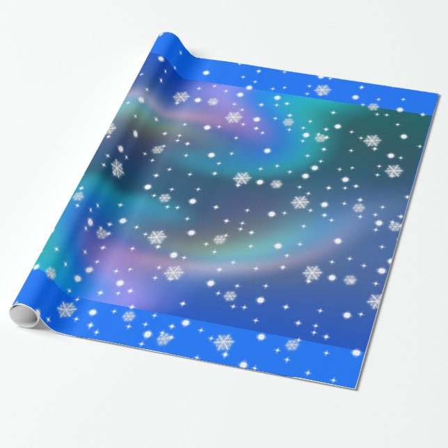 Papel De Presente Queda da neve (Desenrolado)