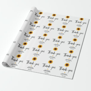 Papel De Presente Queda no amor Chá de fraldas de girassol