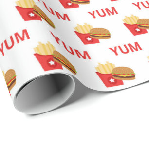 Papel De Presente Queimadores de Yum e embrulho para festas de batat