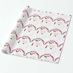 Papel De Presente Quem Foi Malcriado? Papai Noel Vintage