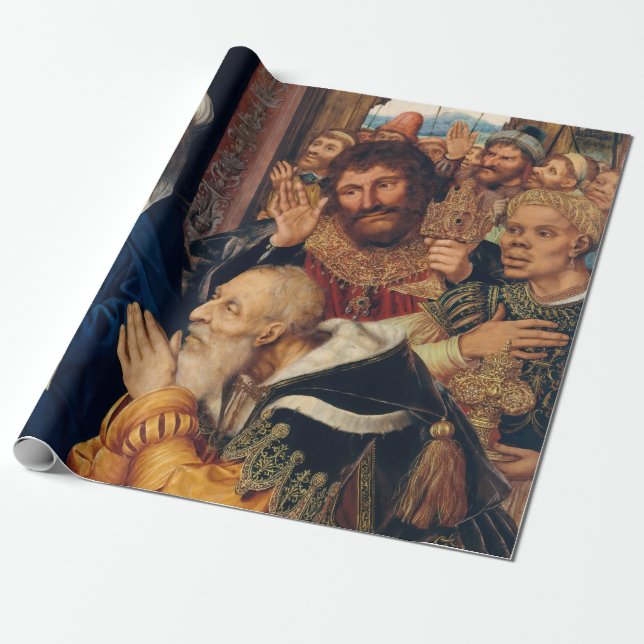 Papel De Presente Quentin Matsys - A Adoração do Magi (Desenrolado)