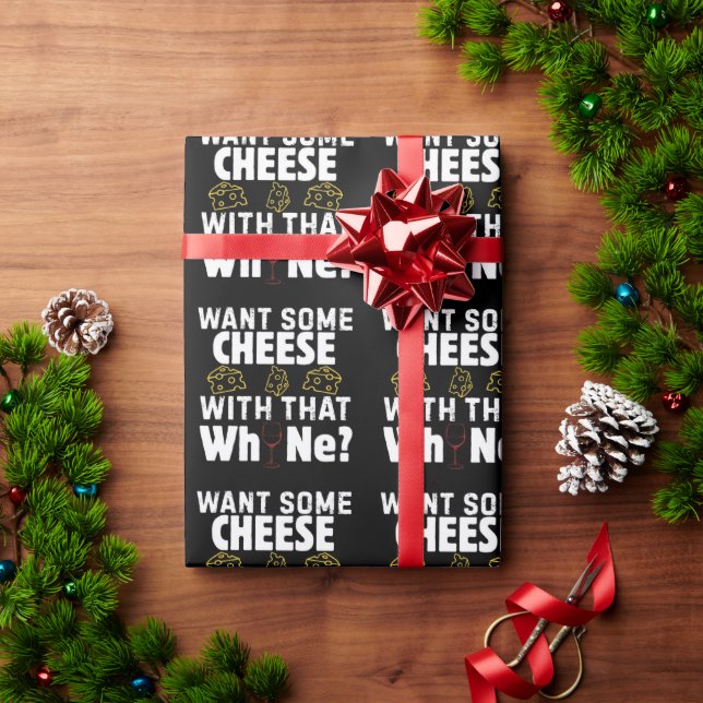 Papel De Presente Quer um pouco de queijo com esse chororô? (Presente de Natal)