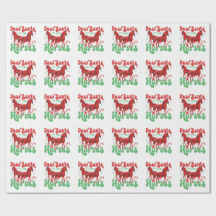 Papel De Presente Querido Papai Noel Traga Apenas os Cavalos Natal D