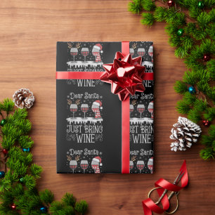 Papel De Presente Querido Papai Noel Traga Apenas Vinho Festa de Beb
