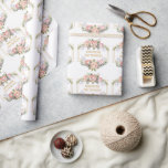 Papel De Presente Quic Floral Girly Personalizado Elegante<br><div class="desc">O embrulho de presente de papel floral giro-cambaleante personalizado com aquarela floral personalizado apresenta um quadro de ouro bonito com flores de aquarela e seu nome personalizado no centro. Personalize editando o texto na caixa de texto fornecida. Elaborado por ©Evco Studio www.zazzle.com/store/evcostudio</div>