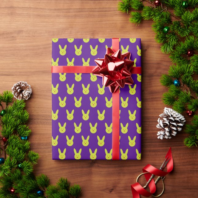 Papel De Presente Rabbit Padrão mínimo (Presente de Natal)