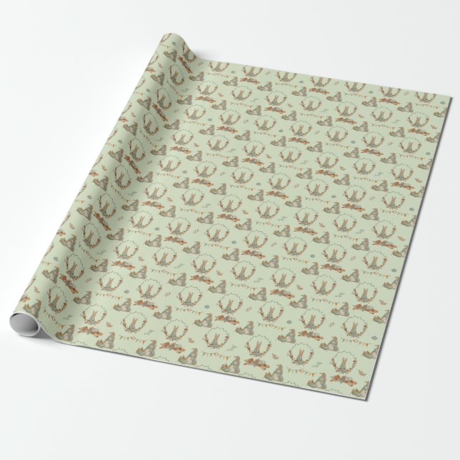 Papel De Presente Rabbit Peter Wraping outono (Desenrolado)